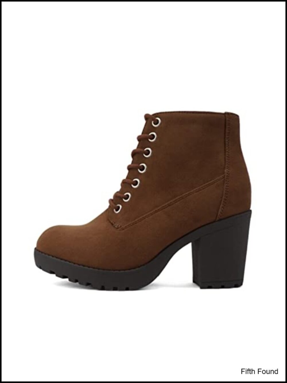 Lug Sole Chunky Heel Combat Ankle Bootie Lace Up Side Zipper Boots